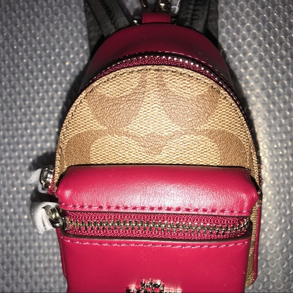 Coach 🌺 mini backpack coin case keychain NWT - Picture 6 of 15